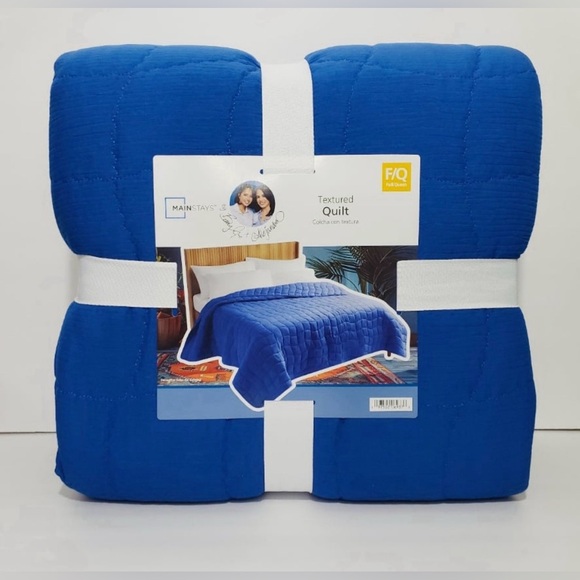 🆕 Mainstays by Becky G. & Alejandra Royal Blue Cloud Quilt Full Queen - Picture 11 of 11